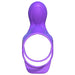 Fantasy Stretchy Purple Vibrating Cock Cage With Clit Stim And Bullets - Peaches and Screams