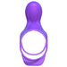 Fantasy Stretchy Purple Vibrating Cock Cage with Clit Stim and Bullets - Peaches and Screams