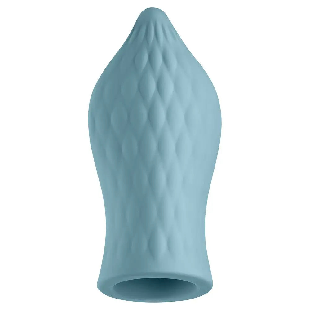Femmefunn silicone blue rechargeable bullet vibrator with sleeve - peaches and screams
