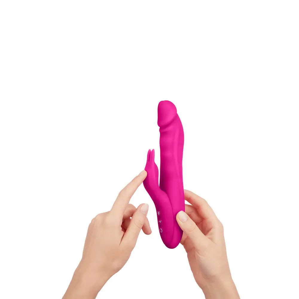Femmefunn Silicone Pink Rechargeable Multi - speed Rabbit Vibrator - Peaches and Screams