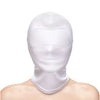 Fetish and fashion closed hood white sensory bdsm mask - peaches and screams