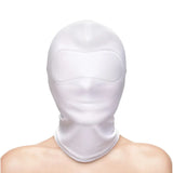Fetish and fashion closed hood white sensory bdsm mask - peaches and screams