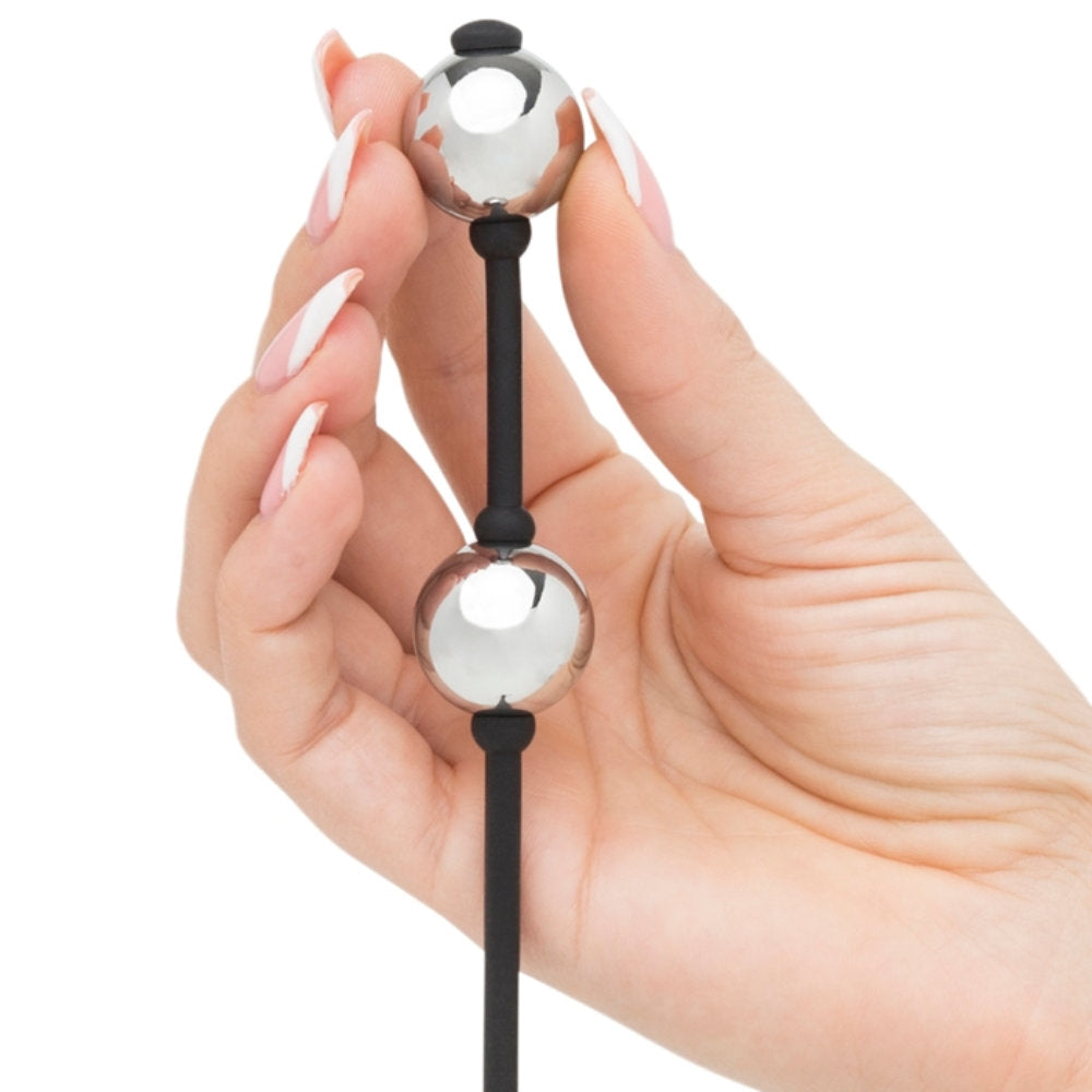 Fifty shades of grey inner goddess mini silver pleasure balls - peaches and screams