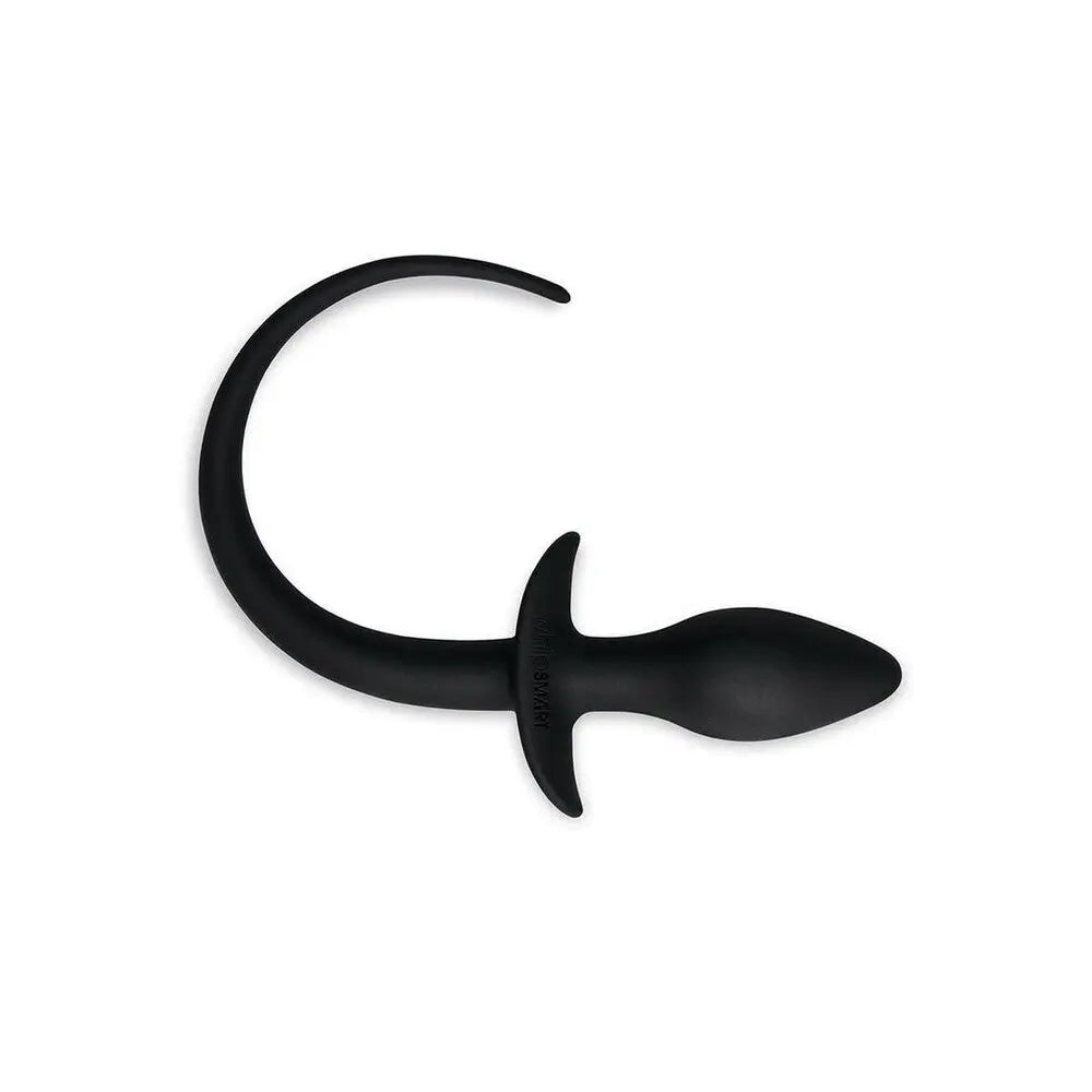Furry tales doggy tail butt plug 11.5 inch silicone toy - peaches and screams