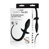 Furry tales doggy tail butt plug 11.5 inch silicone toy - peaches and screams