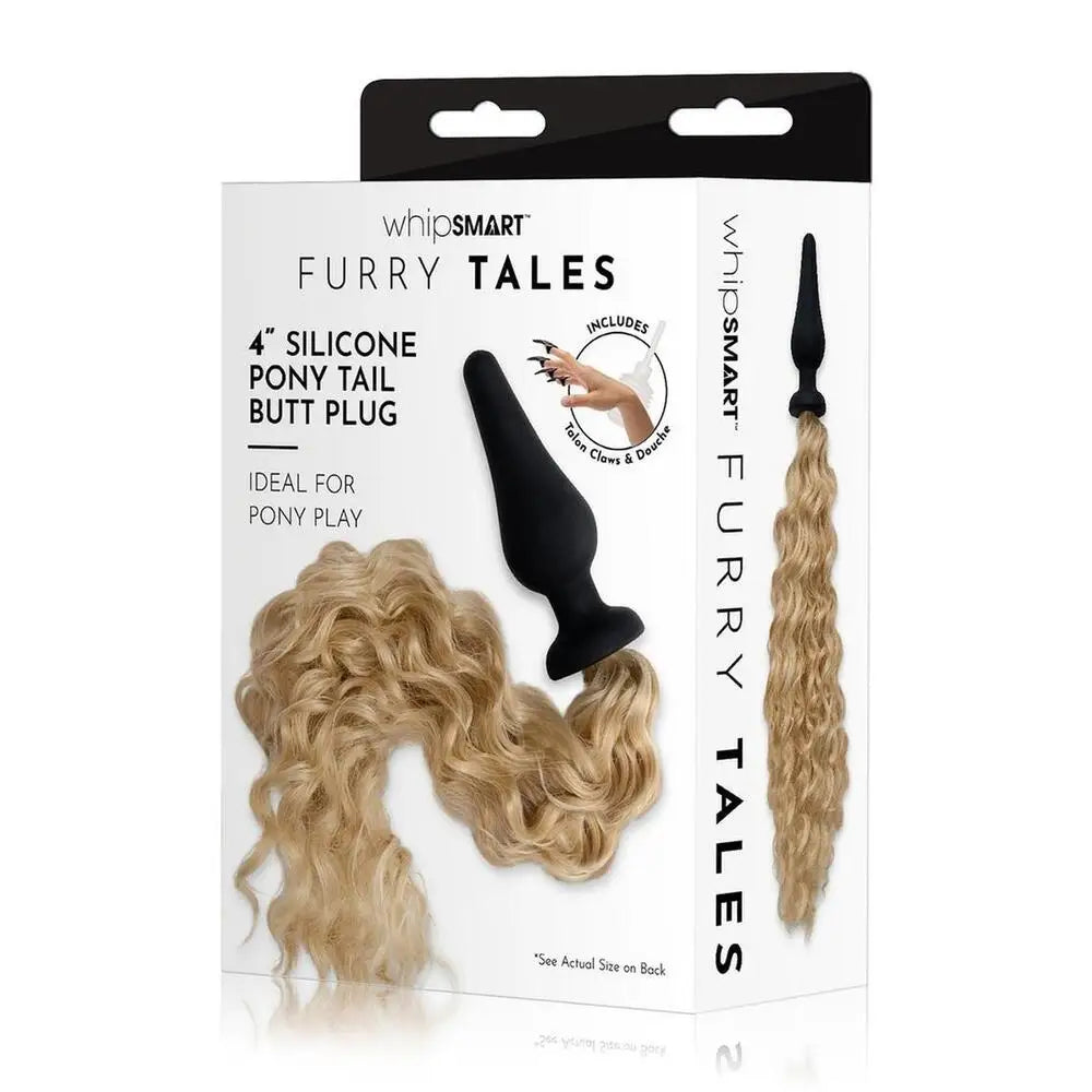 4.5 Inches Furry Tales Silicone Pony Tail Butt Plug - Peaches and Screams