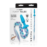 Furry tales silicone unicorn tail butt plug 4.3 inches - peaches and screams