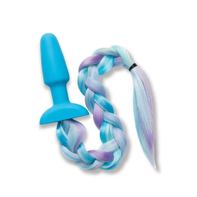 4.3 Inches Furry Tales Silicone Unicorn Tail Butt Plug - Peaches and Screams