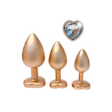 Gleaming love pearl gold butt plug set of 3 sizes - peaches and screams