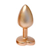 Gleaming love pearl gold butt plug small luxury anal toy - peaches and screams