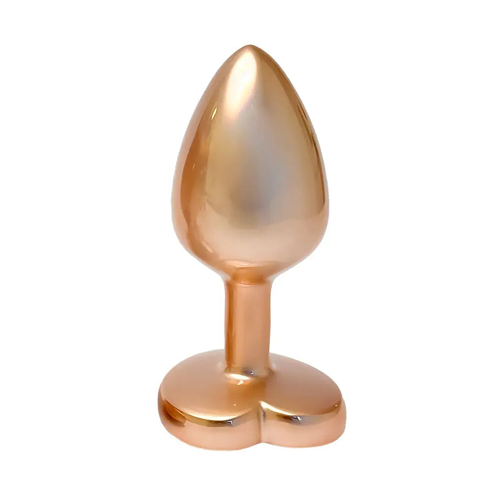 Gleaming love pearl gold butt plug small luxury anal toy - peaches and screams