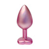 Gleaming love pearl pink butt plug medium silicone toy - peaches and screams