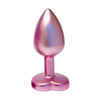Gleaming love pearl pink butt plug small silicone jewel toy - peaches and screams