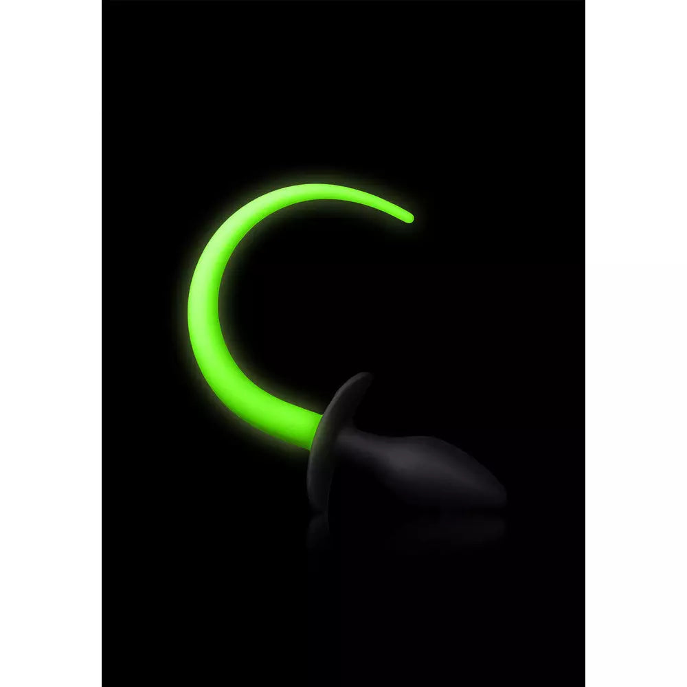 Glow In The Dark Puppy Tail Butt Plug - Peaches and Screams