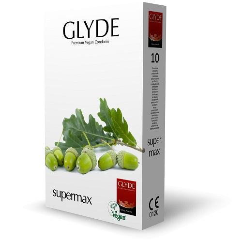 Glyde ultra super max vegan condoms 10 pack - condoms peaches and screams