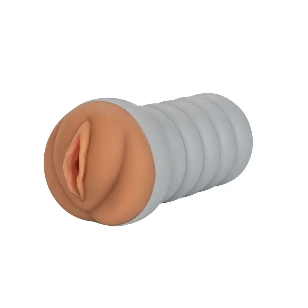 Gripper ribbed tight pussy brown realistic masturbator - peaches and screams
