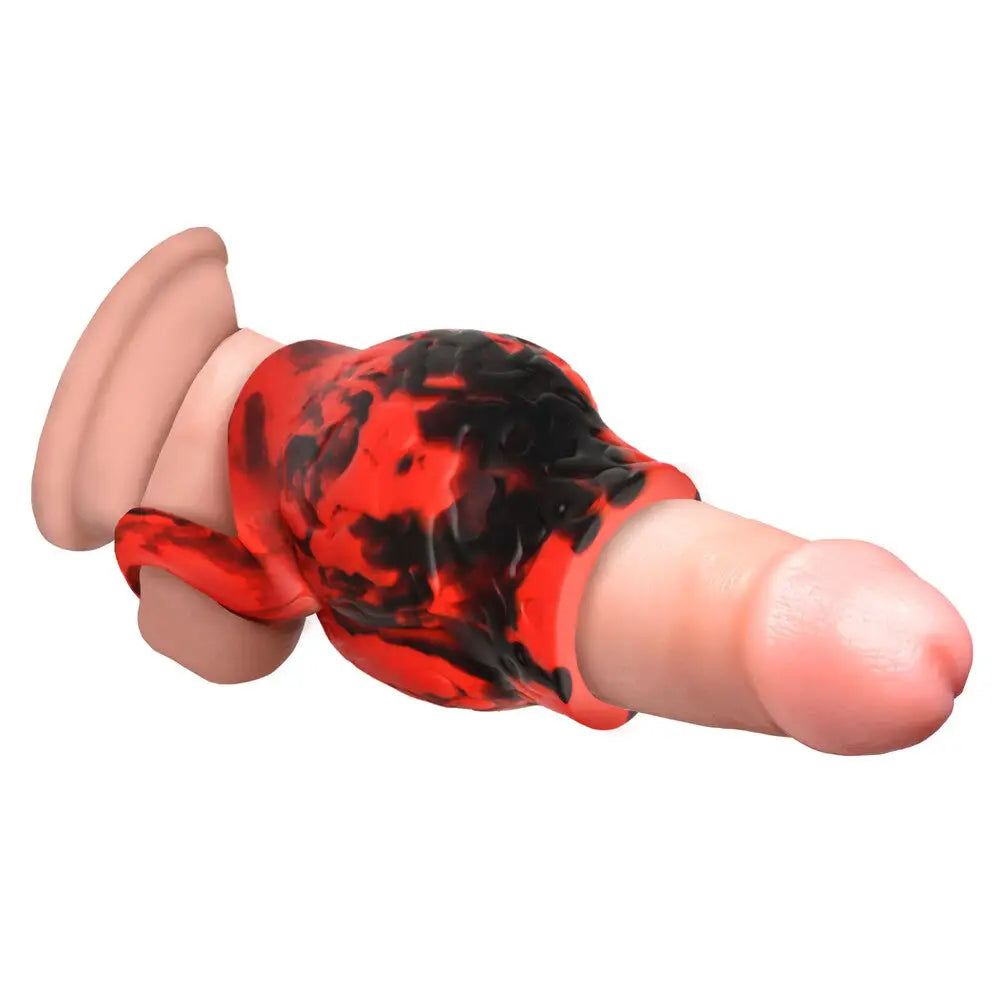 Hell hound silicone girth enhancer for men thickening sleeve - peaches and screams