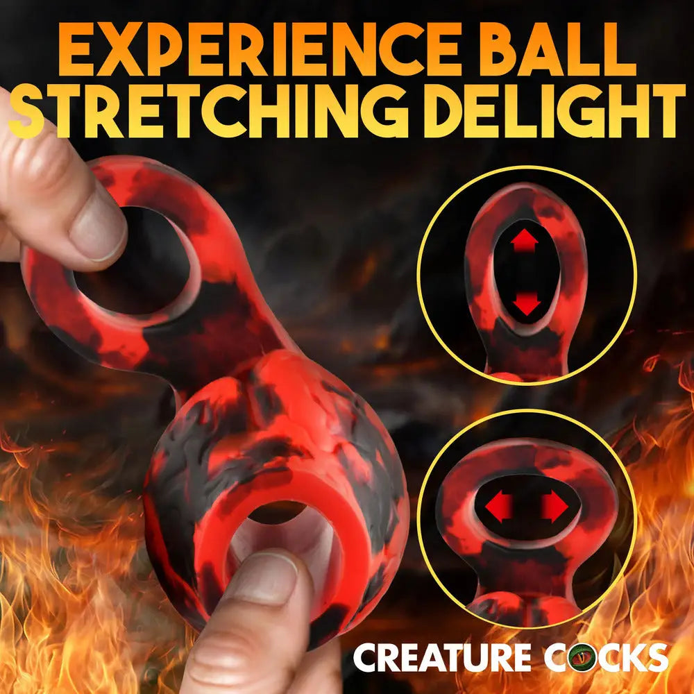 Hell hound silicone girth enhancer for men thickening sleeve - peaches and screams