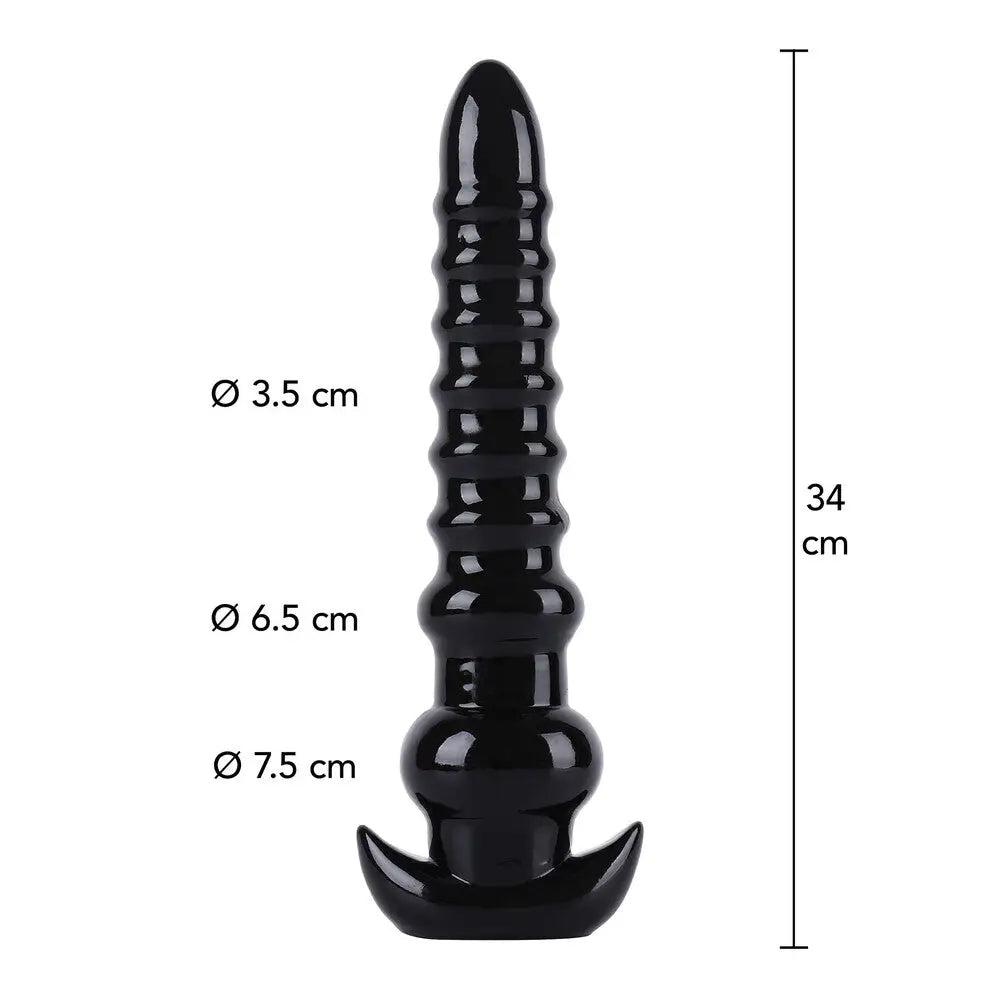 Hidden desire extreme anal drill xxl 13 inch spiral plug - peaches and screams