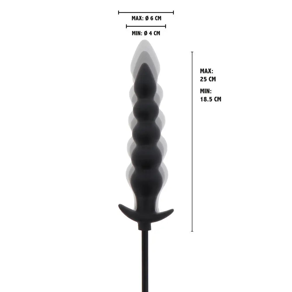 Hidden desire extreme inflatable ribbed plug for anal play - peaches and screams