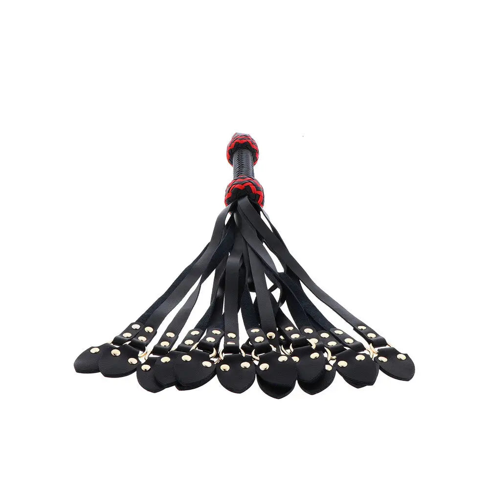 Hidden desire masters leather catonine studded whip - peaches and screams