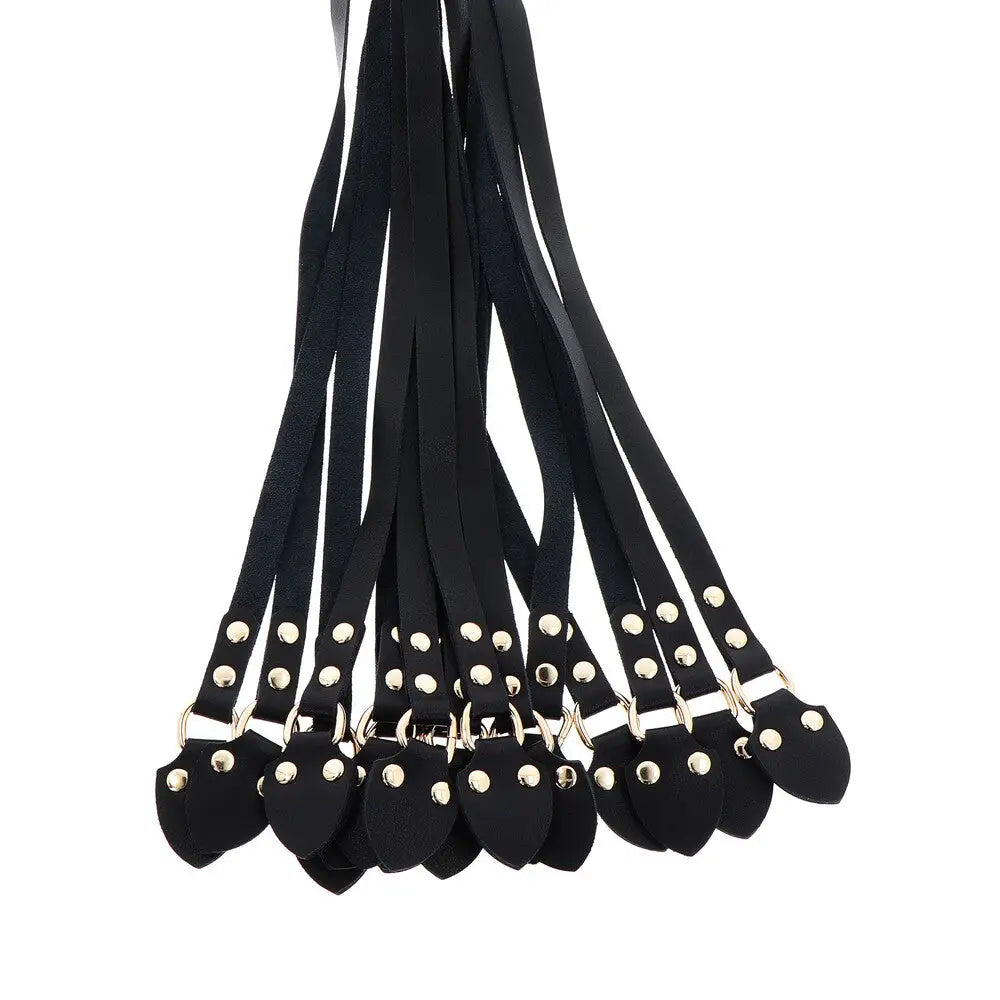 Hidden desire masters leather catonine studded whip - peaches and screams