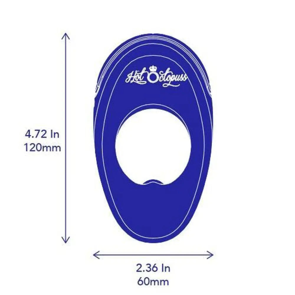 Hot octopuss rechargeable silicone black vibrating cock ring - peaches and screams