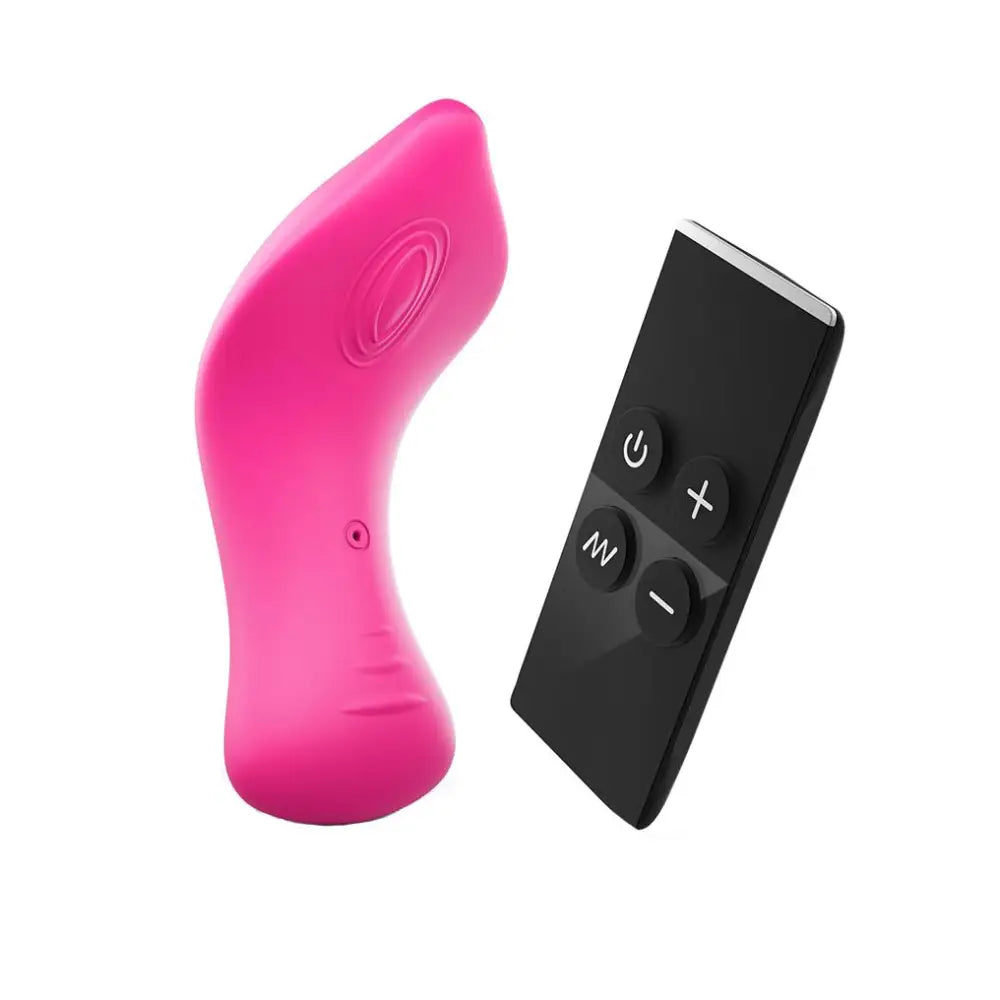 Hot silicone pink rechargeable clitoral vibrator with remote - peaches and screams