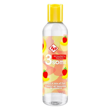 Id Lube 3some Strawberry Banana 3 In 1 Lubricant 118ml - Peaches and Screams