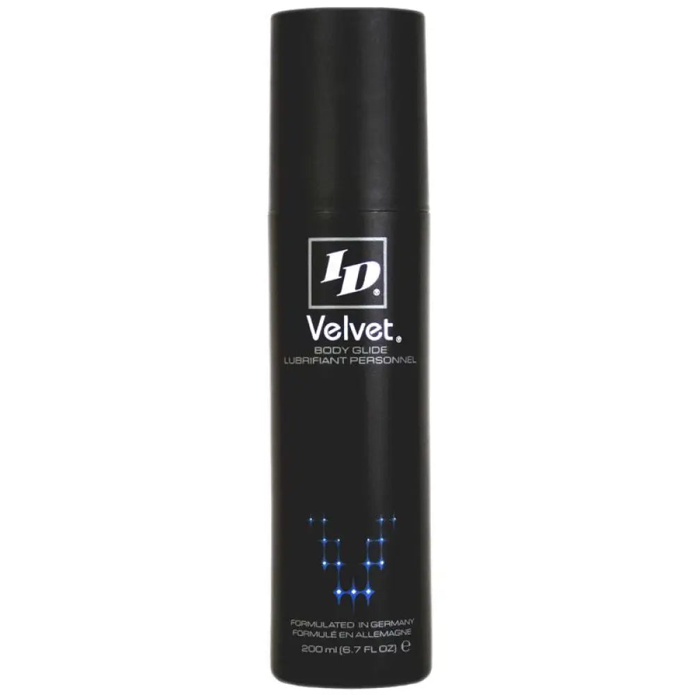 Id velvet body glide silicone based sex lube 200ml - peaches and screams