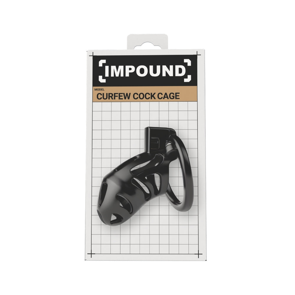 Impound curfew cock cage with base ring - chastity cages peaches and screams