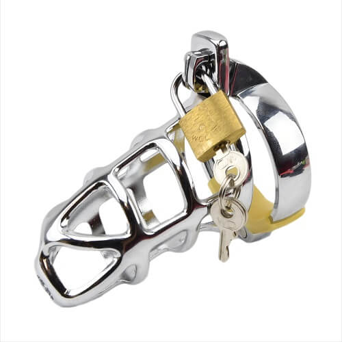 Impound gladiator male chastity device with base rings - chastity cages peaches and screams