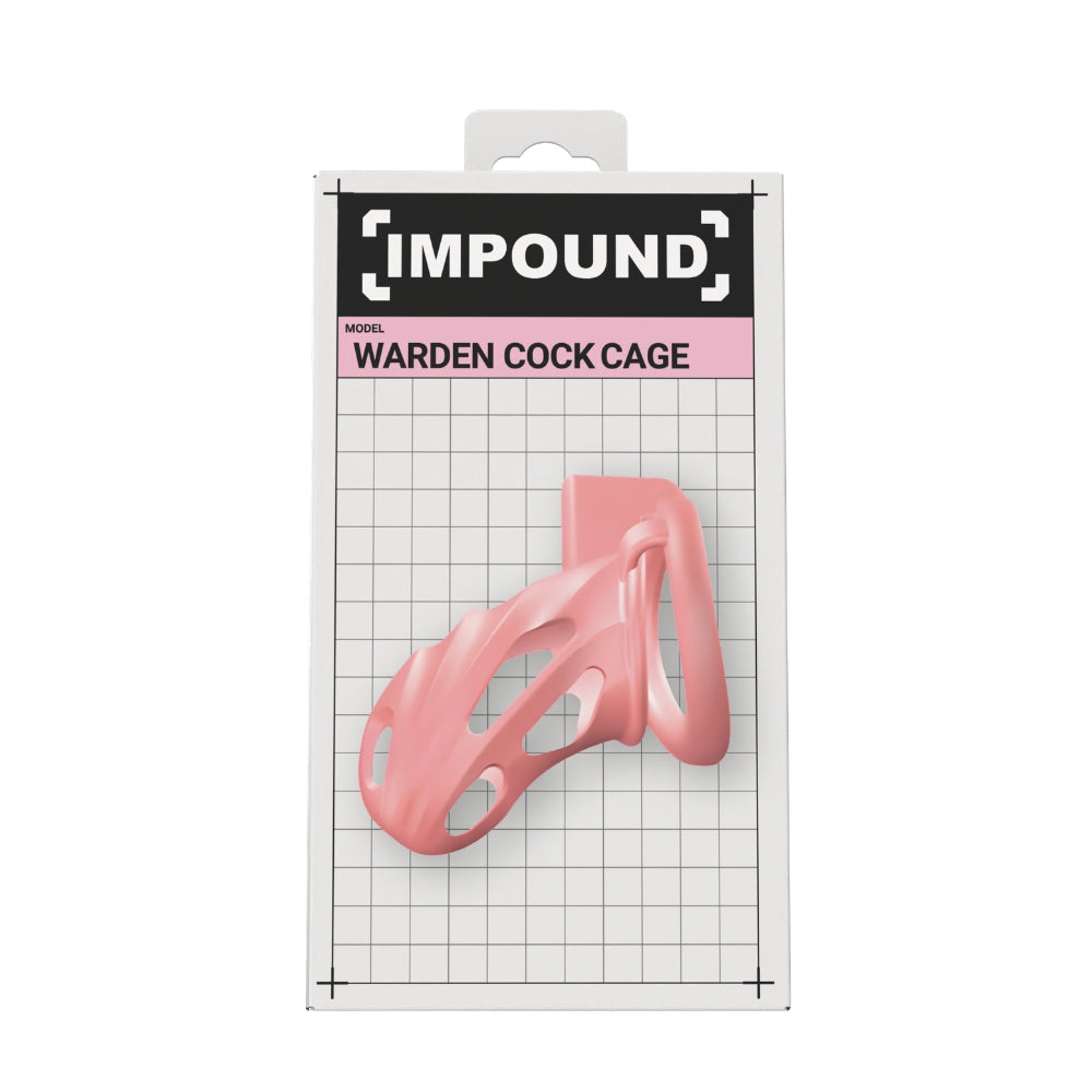 Impound warden cock cage with base ring - chastity cages peaches and screams