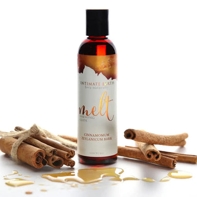 Intimate Earth Melt Warming Cinnamon Cassia Bark 120ml - Peaches and Screams