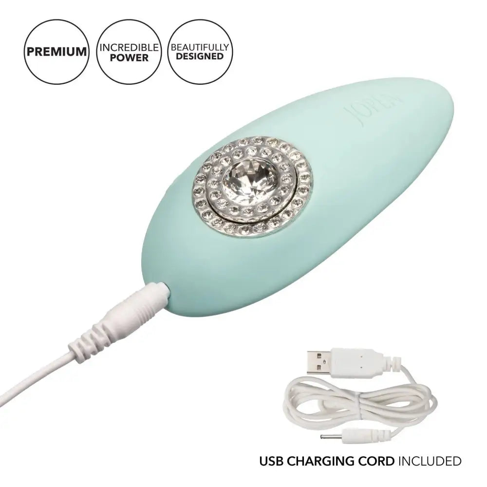Jopen silicone green rechargeable clitoral vibrator - peaches and screams