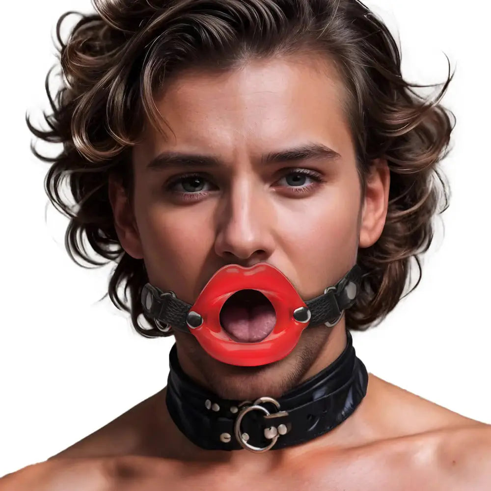 Juicy Lips Silicone Open Mouth Gag - Peaches and Screams