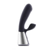 Kiiroo fuse silicone black rechargeable vibrator with clit stim - peaches and screams
