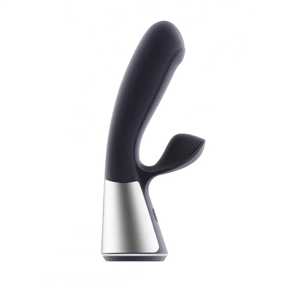 Kiiroo fuse silicone black rechargeable vibrator with clit stim - peaches and screams