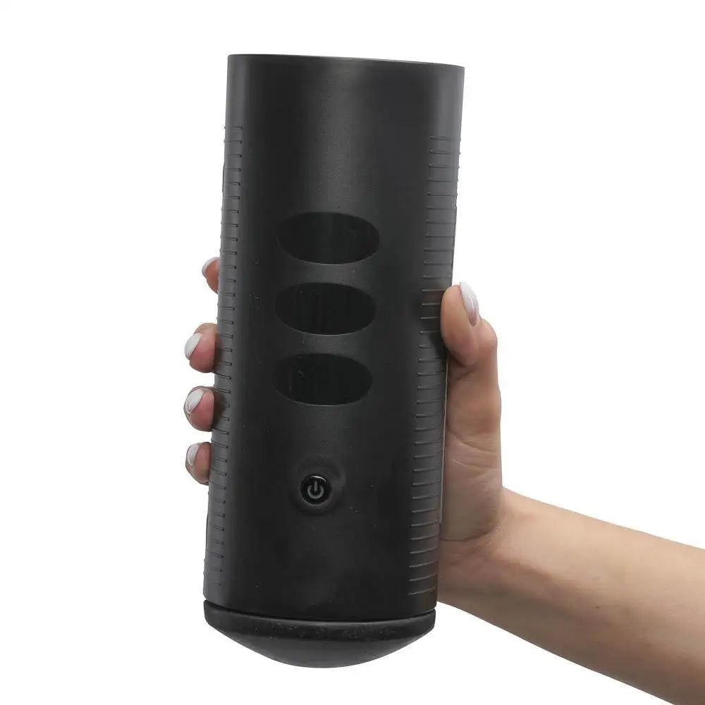 Kiiroo silicone black rechargeable vibrating masturbator - peaches and screams