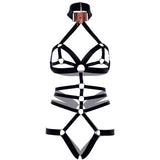 Kink satin elastic crotchless teddy lingerie - peaches and screams