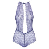 Kissable delicate lace halterneck lingerie bodysuit - peaches and screams