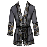 Kissable lace kimono sheer floral lingerie robe - erotic advent calendar peaches and screams