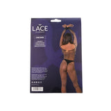 Lace by lj fishnet crotchless long sleeve bodystocking black - peaches and screams