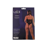 Lace by lj floral halter bodysuit black - peaches and screams