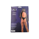 Lace by lj high neck lace bodysuit black - peaches and screams
