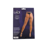 Lace by lj one size industrial net footless tights black - peaches and screams