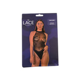 Lace by lj opaque bodysuit black - peaches and screams