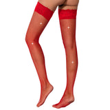 Lace by lj rhinestone fishnet thigh high stockings - peaches and screams