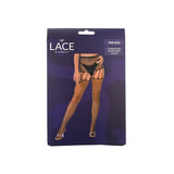 Lace by lj rhinestone suspender tights black - peaches and screams