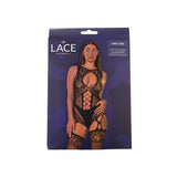 Lace by lj lace suspender bodystocking black - peaches and screams
